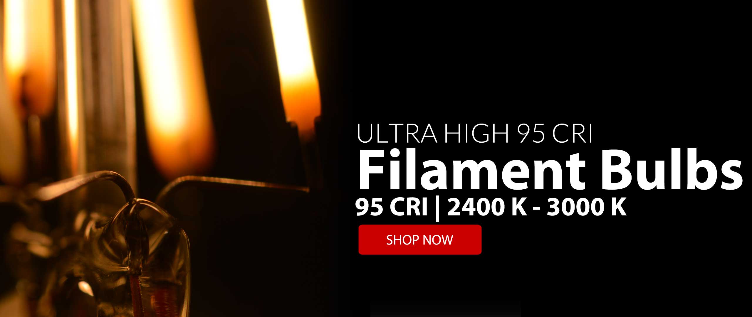 Clear glass A19 LED filament bulb illuminated